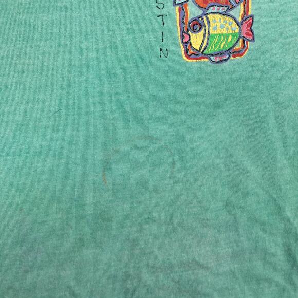 Ocean Front T-Shirt Mens Size XL Aqua Green Charleston Beach Graphic - Picture 5 of 10